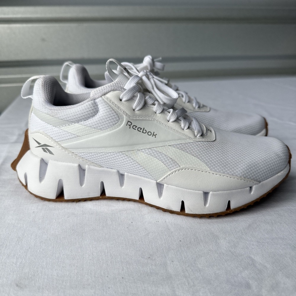 Reebok Zig Dynamica 5 White Gum Running Shoes Sneakers 100074917 Womens 7.5